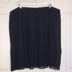 Alfani 18W Black Skirt Lined Sheer Crinkle Pleat
